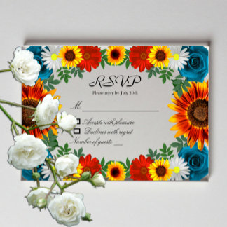 Invitations En Acrylique Fleurs d'été de jardin arrière
