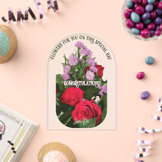 Invitations En Acrylique Fleurs pour vous - Carte de célébration