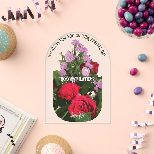 Invitations En Acrylique Fleurs pour vous - Carte de célébration (Insitu (Célébration))