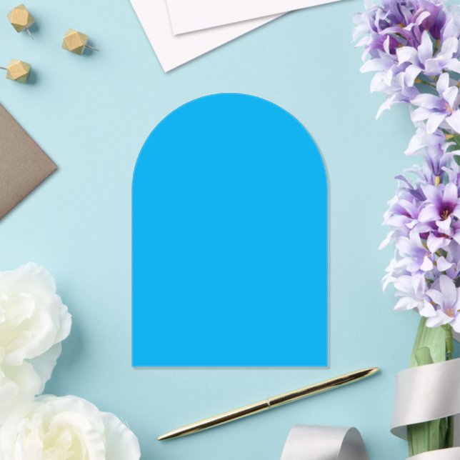 Invitations En Acrylique Fond uni bleu cyan  (Insitu (Mariage))