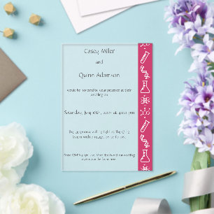 Invitations En Acrylique Forces Attractives dans un Mariage Acrylique à la