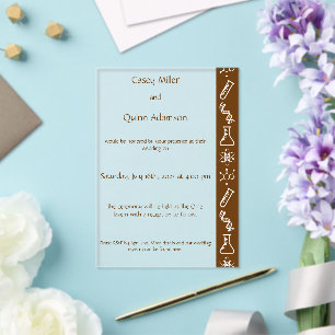 Invitations En Acrylique Forces Attractives dans un Mariage Acrylique au Ch