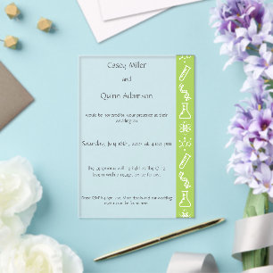 Invitations En Acrylique Forces Attractives dans un Mariage Acrylique Périd