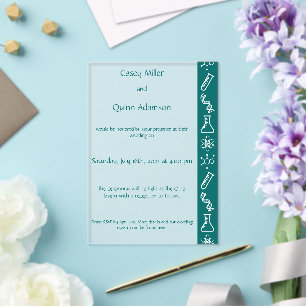 Invitations En Acrylique Forces Attractives dans un Mariage Acrylique Sarce