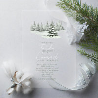 Forêt de mariage rustique d'hiver ID1049
