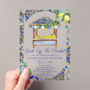 Invitations En Acrylique Fraîchement Du Marché Fête des mariées Italienne A