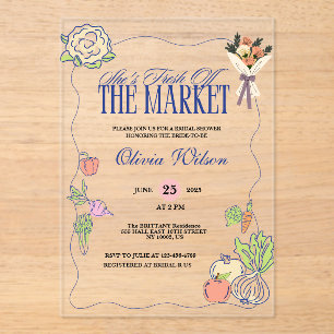 Invitations En Acrylique Frais Sorti du Marché Shower de Mariée Fantaisiste
