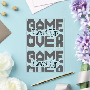 Invitations En Acrylique Game Over : Rétablissez le plaisir à l'ancienne, p
