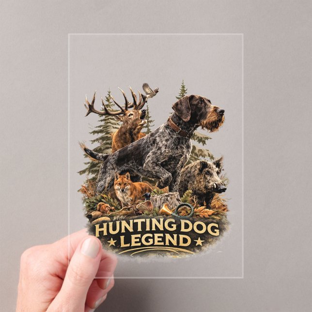 Invitations En Acrylique German Wirehaired Pointer (In situ (ordinateur de poche))