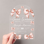 Invitations En Acrylique Girly Coquette Bow Sweet 16 Birthday Rose Gold<br><div class="desc">Celebrate in Style with Girly Coquette Bow Sweet 16 Invitation. Make your Sweet 16 party unforgettable with the Girly Coquette Bow invitation. Customize with your party details for a chic and elegant touch.</div>