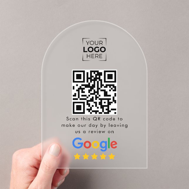 Invitations En Acrylique Google Review QR Code Business Review  (In situ (ordinateur de poche))