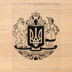 Invitations En Acrylique Grand blason de l'Ukraine
