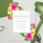 Invitations En Acrylique Hibiscus tropical Palm Feuille Mariage<br><div class="desc">Célébrez votre journée spéciale avec ce magnifique faire-part de mariage tropical avec des fleurs d'hibiscus et des feuilles luxuriants de palmiers. Imprimé sur acrylique de haute qualité, ce design allie élégance moderne et touche de charme insulaire. Parfait pour les mariages de plage, de destination ou de tropicale, cette invitation donne...</div>