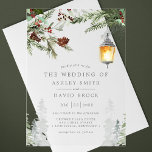Invitations En Acrylique Hiver Pins Rustiques Mariage de lanterne botanique<br><div class="desc">Capturez la magie d'un mariage hivernal avec ces arbres à pin rustique d'hiver Botanical Lanterne Mariage Invitations acryliques. Doté d'une lanterne magnifiquement illustrée qui projette une lumière chaude au milieu des pins et des branches à feuillage persistant, cette invitation acrylique incarne l'élégance rustique. Parfait pour les mariages d'hiver, il invitation...</div>