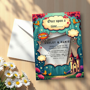Invitations En Acrylique Il Était Une Fois Woodland Castle Fairytale Mariag