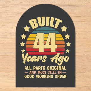 Invitations En Acrylique Il y a 44 ans Toutes les pièces d'origine 44e anni