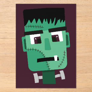 Invitations En Acrylique Illustration du monstre de Frankenstein