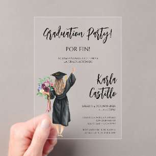 Invitations En Acrylique Invitacion de Graduacion