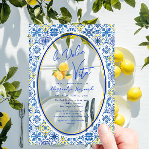 Invitations En Acrylique Italian Summer La Dolce Vita Enterrement de Vie de