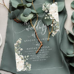 Invitations En Acrylique Ivory et Sage Chic Écriture Élégante Florale Maria<br><div class="desc">Voici une invitation de mariage en acrylique chic et élégante présentant un délicat design floral ivoire et sauge associé à une police d'écriture stylée. Parfaite pour les couples souhaitant une touche botanique intemporelle, ce design est idéal pour les mariages de printemps et d'été. La palette de couleurs douces et l'écriture...</div>