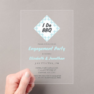 Invitations En Acrylique Je fais partie de l'engagement BBQ