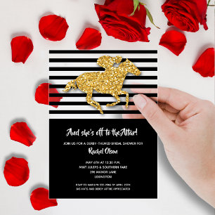 Invitations En Acrylique Journée au derby de mariage Cheval Cadeau de maria