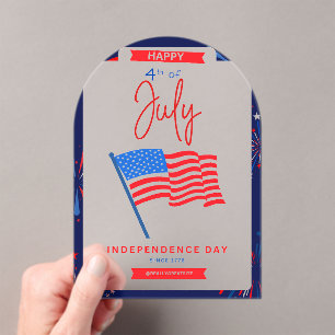 Invitations En Acrylique #Joyeux14JuilletFêteDeLindépendanceInvitationAcryl