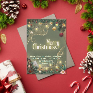 Invitations En Acrylique Joyeux Noël 