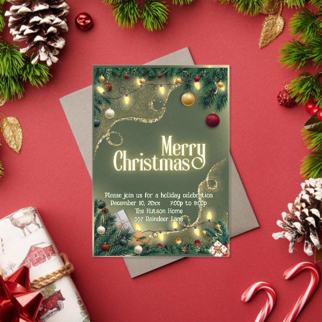 Invitations En Acrylique Joyeux Noël  (Insitu (vacances))