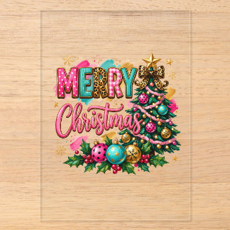 Invitations En Acrylique Joyeux Noël prépa