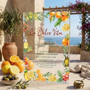 Invitations En Acrylique La Dolce Vita Cocktail de mariage italien