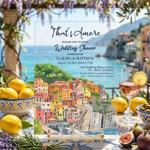 Invitations En Acrylique La Dolce Vita Mariage de la Riviera italienne Douc