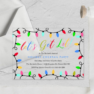 Invitations En Acrylique Laissons-nous !   Christmas Holiday Cocktail Party