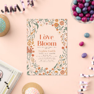 Invitations En Acrylique L'amour est dans la Fête des mariées Fleur sauvage