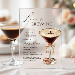 Invitations En Acrylique L'amour est en train de préparer une fête prénupti