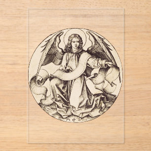 Invitations En Acrylique L'Ange de saint Matthieu - Symbole de l'art raffin