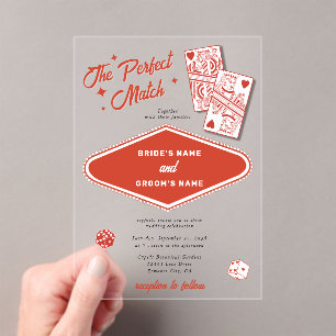 Invitations En Acrylique Las Vegas Destination Mariage parfait