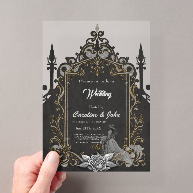 Invitations En Acrylique Le luxe rencontre la romance. (In situ (ordinateur de poche))