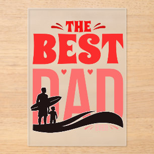 Invitations En Acrylique Le Meilleur Papa du Monde