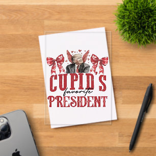 Invitations En Acrylique Le président favori de Cupid, Valentine Trump