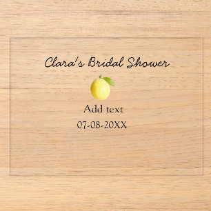 Invitations En Acrylique Lemon bridal shower moderne simple minimaliste rus