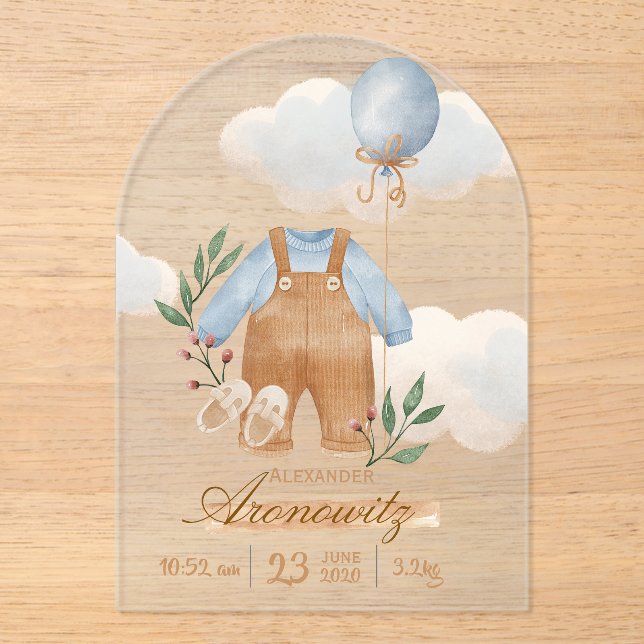 Invitations En Acrylique Little hands, little feet, and a big place in our  (Recto)