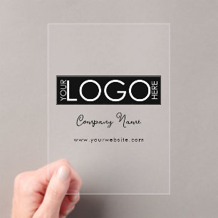 Invitations En Acrylique Logo d'entreprise Moderne Marque Script Entreprise