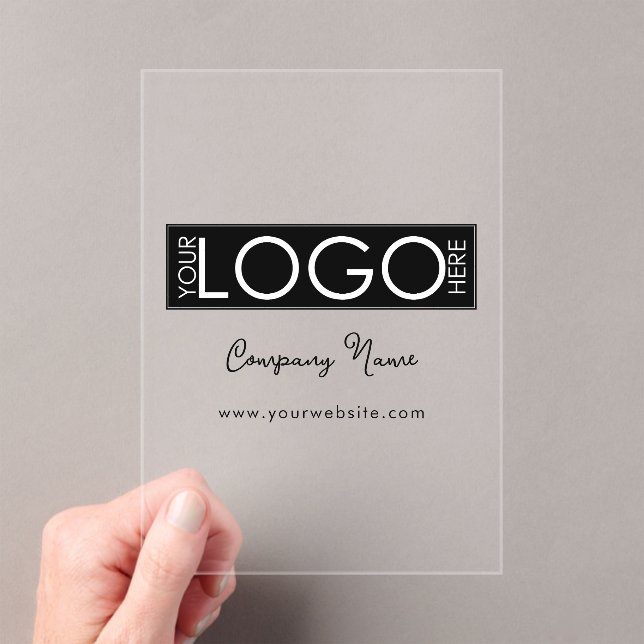 Invitations En Acrylique Logo d'entreprise Moderne Marque Script Entreprise (In situ (ordinateur de poche))