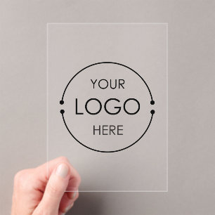 Invitations En Acrylique Logo d'entreprise Moderne Minimaliste Marque Entre