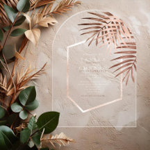 Lush Palm Leaf Mariage Terre Cuite ID956