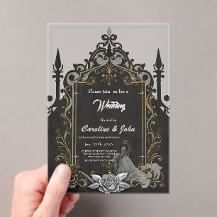 Invitations En Acrylique Luxe et romance.
