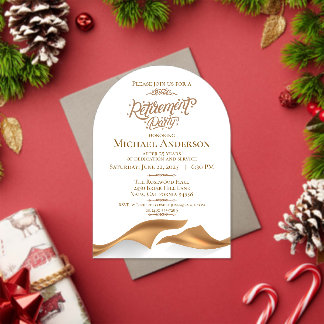 Invitations En Acrylique Luxurious Retirement Party