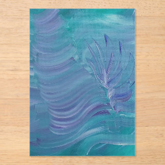 Invitations En Acrylique Magie sous-marine, Art abstrait coloré unique