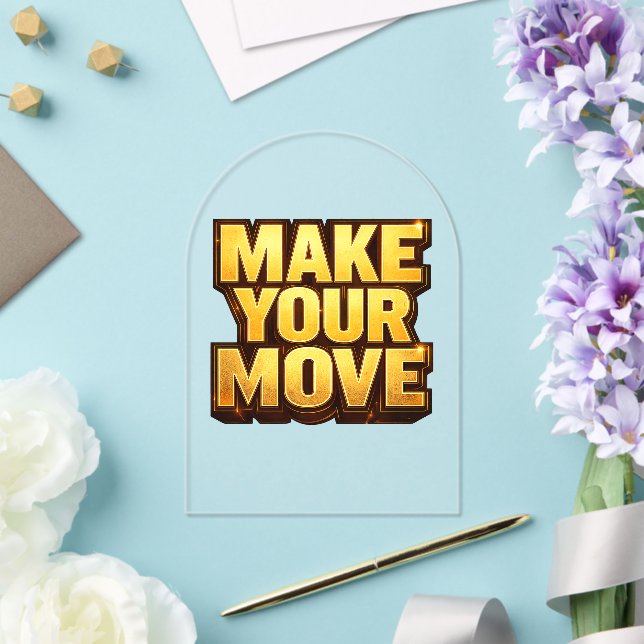 Invitations En Acrylique Make Your Move (Insitu (Mariage))
